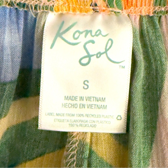 Kona Sol Blue Orange Maxi Beach Wrap Trousers Size S - Picture 7 of 8